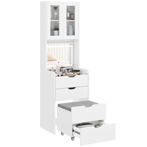 Homcom toeletta trucco - toeletta, con