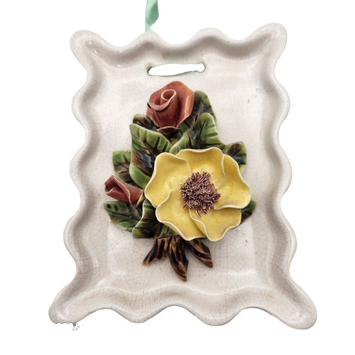 Maiolica floreale appeso - maiolica,